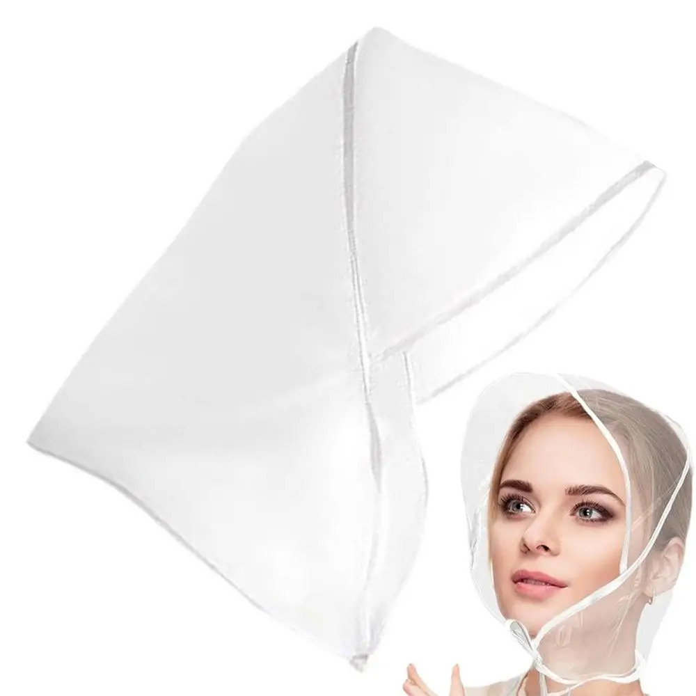 Chapeau de pluie transparent réutilisable imperméable à large bord pour femme, idéal pour les activi