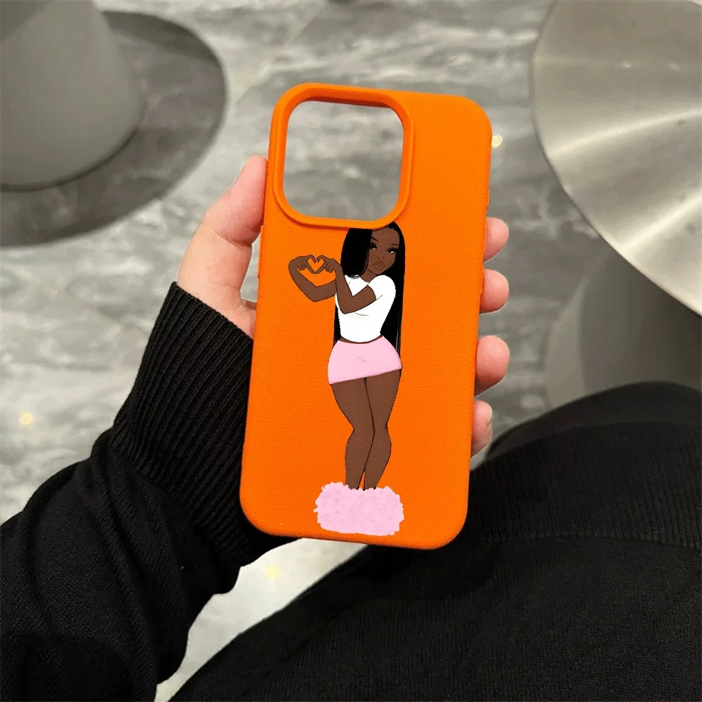 Dunkelhäutige heiße Mädchen Handyhülle für iPhone 17 16 15 14 13 12 Pro Max 16 15 14 Plus 17 16 15 14 Pro 17Air Silikon Matte Hülle – Detail 6