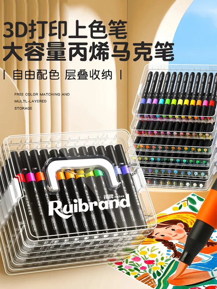 

Pen Watercolor Acrylic Mark 3D Printing Coloring Pigment Tool Set Figure Model Coloring Painting Toy 3D printing accessories