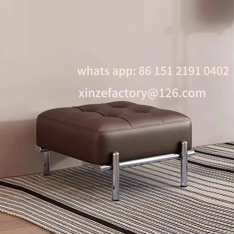 

Customizable Steel Entryway Shoe Bench - Italian Design Long Bedroom Ottoman, Multi-Functional Minimalist Sofa