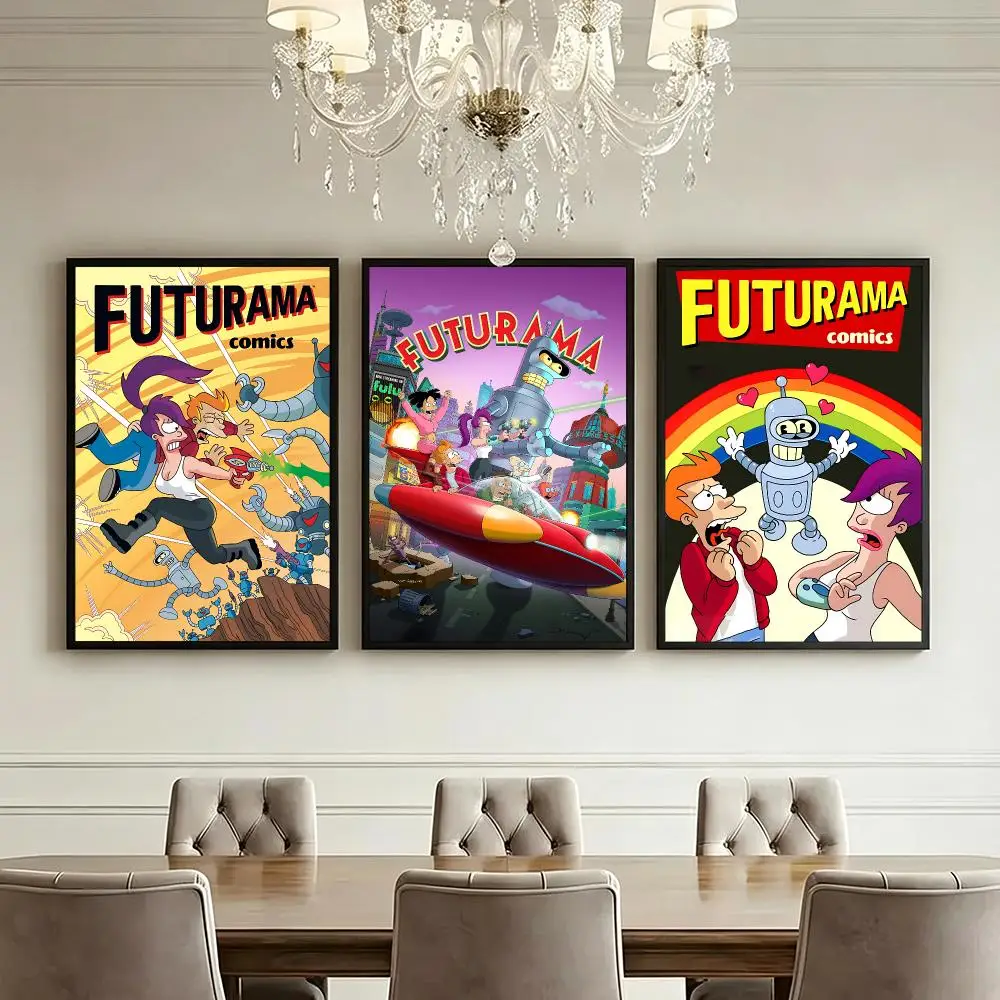 anime Futurama Poster HD Poster High End Luxury Home Decoration Suitable for Living Room Bedroom Corridor and Gift Giving