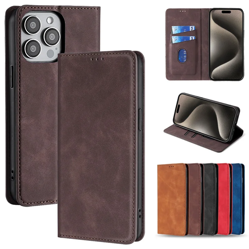 Card Slot Support Flip Magnetic Leather Cases For Samsung M14 M20 M21S M23 M30S M31S Prime M32 M33 M34 M40 M51 M52 M53 M54 4G 5G