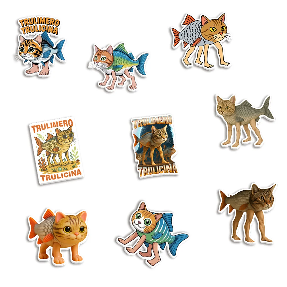 

T W Cat Fish Resin Planar Transparent Glitter Acrylic Flatback for Badge Hair Bow Keychain Party Holiday Jewelry Bag Phone Case