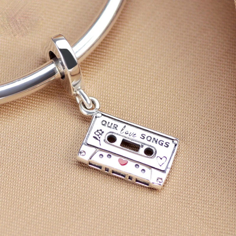 925 Sterling Silver Piano Guitar Badminton Basketball Charm Pendant For Original Bracelet Female Jewelry Exquisite Gifts view 6