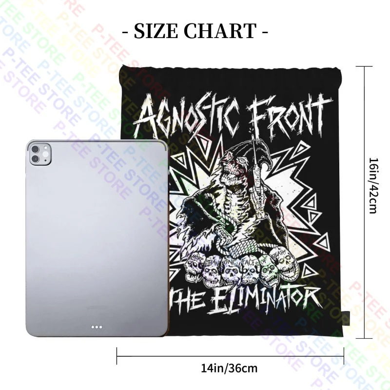 Agnostic Front The Eliminator Drawstring Bags Gym Bag Hot New Style 3d Printing Multi-function