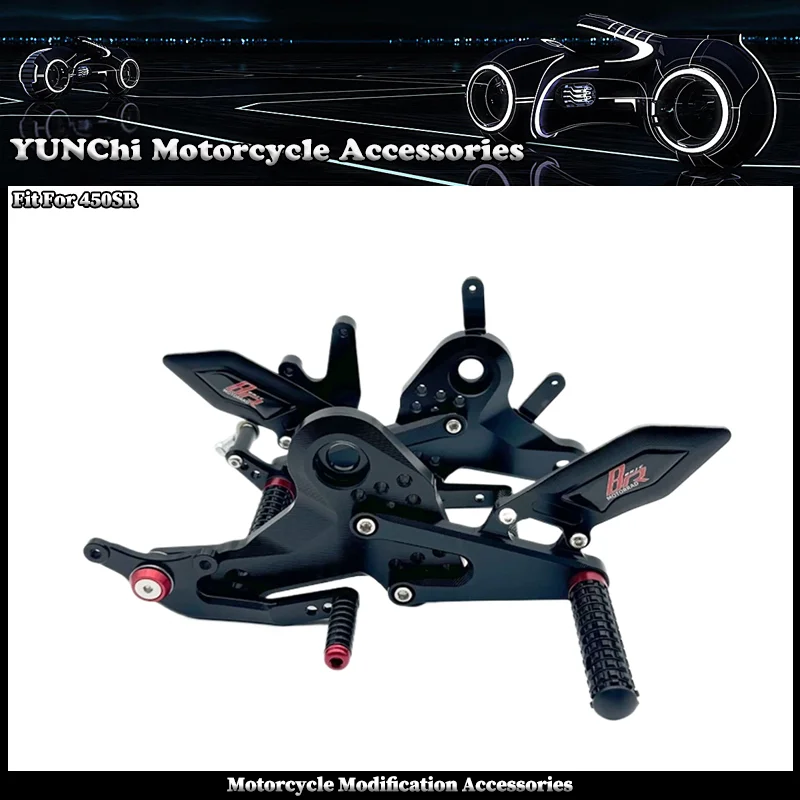 New Motorcycle Footpeg Adjustable Rear Set Footpeg Is Suitable Fit For CFMOTO 450SR 450 SR 450sr Rear Pedal Rest Footpeg