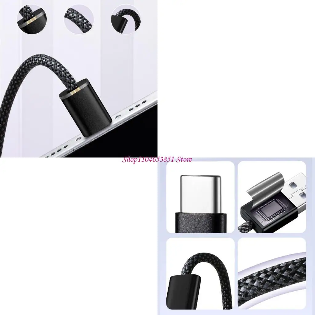 USB до типа C кабель Cable Продолжаемость нейлоновая плетена
