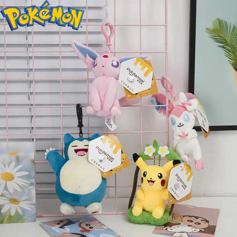 

Hot Sale Authentic Pok é Mon Plush Pendant Pikachuibu Plush Toy Doll Backpack Hanging Doll Gift Girl Gift Lovely Toys
