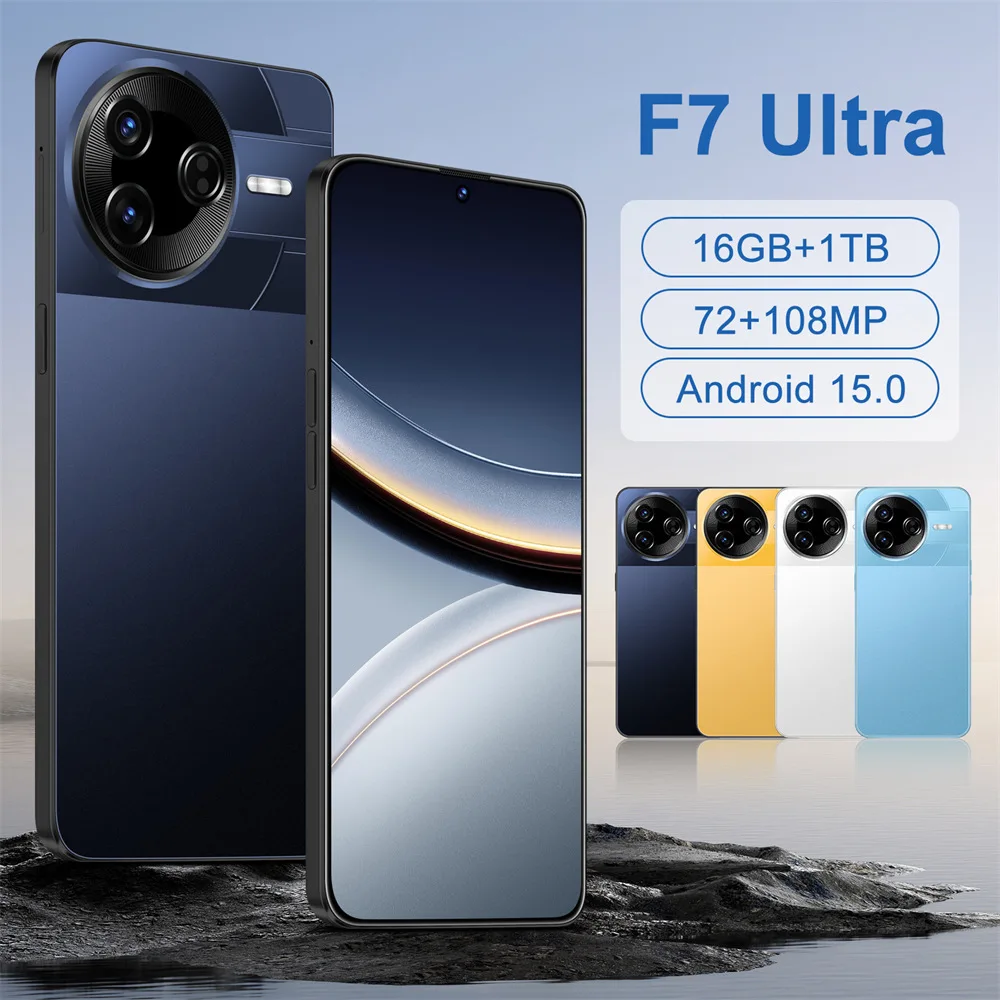حار 2025 جديد F7 الترا الأصلي 7800Mah بطارية 4G 5G المزدوج سيم بطاقة أندرويد الإصدار العالمي 7.3 بوصة HD وظيفة التعرف على الوجه