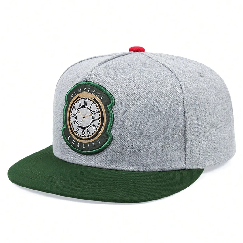 2026 New Flat Edge Hat Watch Embroidered Baseball Hat Street Hip Hop Hat Outdoor Sunshade Hat Daily Casual Decorative Hat Unisex