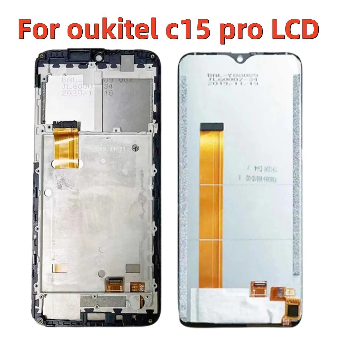 

1280*600 Black 6.09'' For oukitel c15 pro LCD Display+Touch Sccreen Digitizer Assembly C15 Pro plus C15Pro+ Phone Accessories