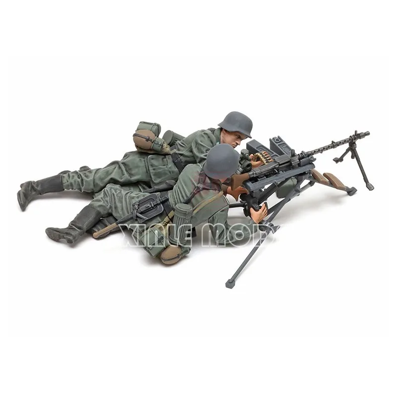 TAMIYA 1/35 35386 German Machine Gun Squad, Mid-War Scale Model Kit DIY Toy