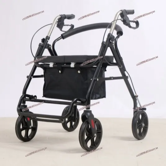 

Portable elderly trolley can sit folding shopping trolley