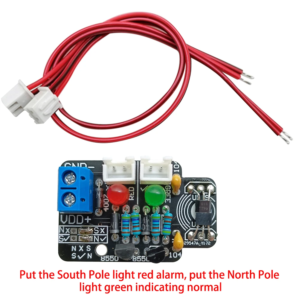 

DC 5-20V Hall Magnet North And South Pole Detection Module, Magnetic Induction Magnetic Pole Resolver Module