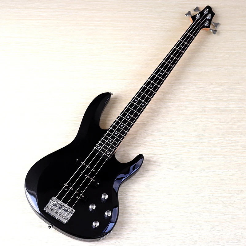Active 5 string Electric Bass Guitar Matte Finish Full Okoume Body 43Inch Bass Guitar Free Bag Black Cherry And Natural