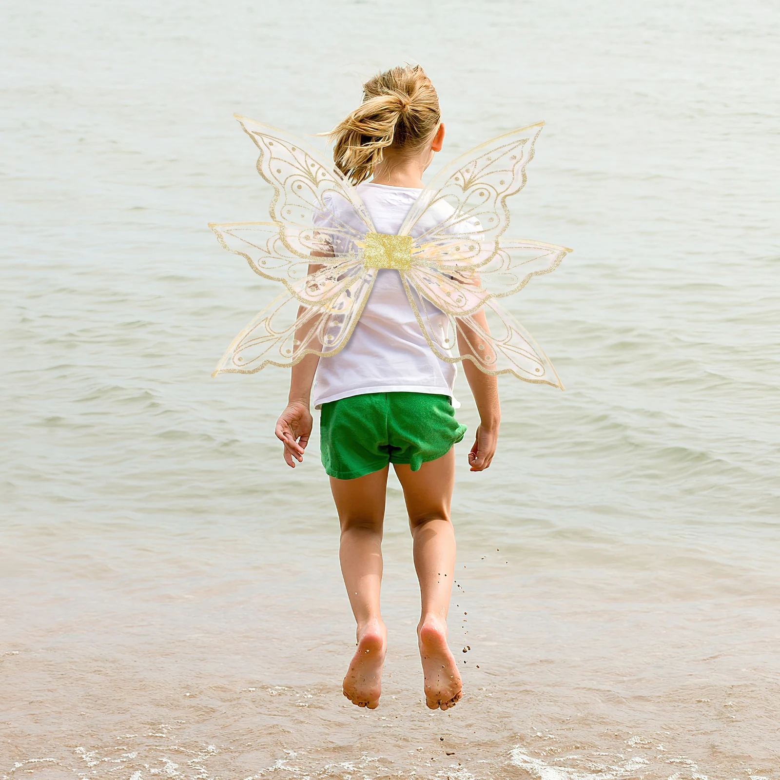 

Fairy Butterfly Wings Small Golden Glitter Adult Women Kids Costume Party Supplies Decorations Angel Wing Elf Wing Role Play