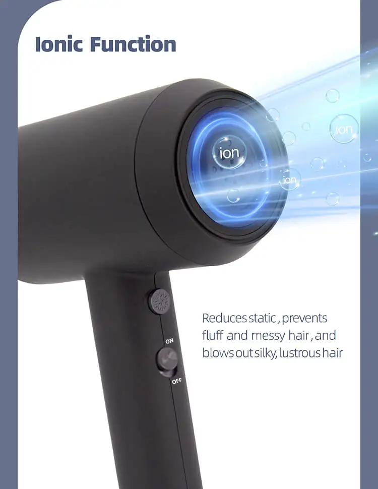 Infrared Ionic Hair Blow Dryer BLDC Professional Hair Dryer Brushless DC Motor Hot and Cold Wind LCD display Temerature