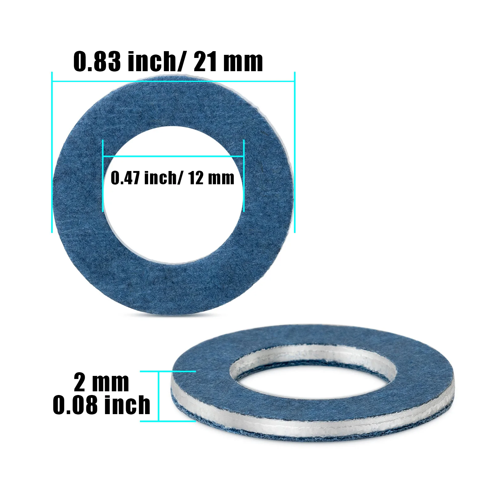 100PCS OEM # 90430-12031 9043012031 Oil Drain Sump Plug Gaskets Washer 12mm Hole For Toyota Camry Corolla For Lexus IS300 IS250