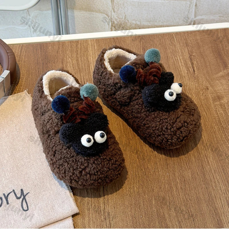 Scarpe in cotone per bambini Autunno Inverno Nuovo piatto caldo carino cotone con suola morbida scarpa da bambino casual peluche caldo antiscivolo scarpa per il tempo libero