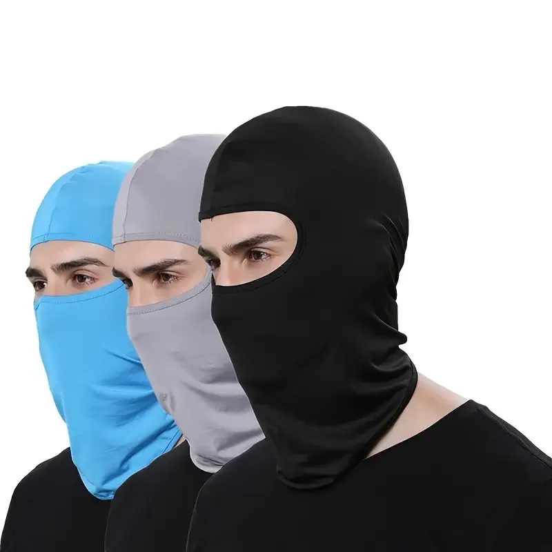 

Solid Color Lycra Balaclava, Outdoor Cycling Windproof Sunscreen Dust Mask Headscarf