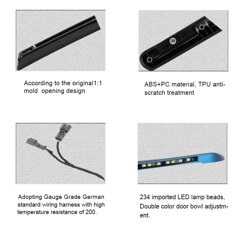 F30 F31 2 Farben Auto-Innentürverkleidungen Umgebungslicht LED-Licht Orange/Blau Farbe für Bmw 3er 2-Farben-Umgebungslicht – Detail 10