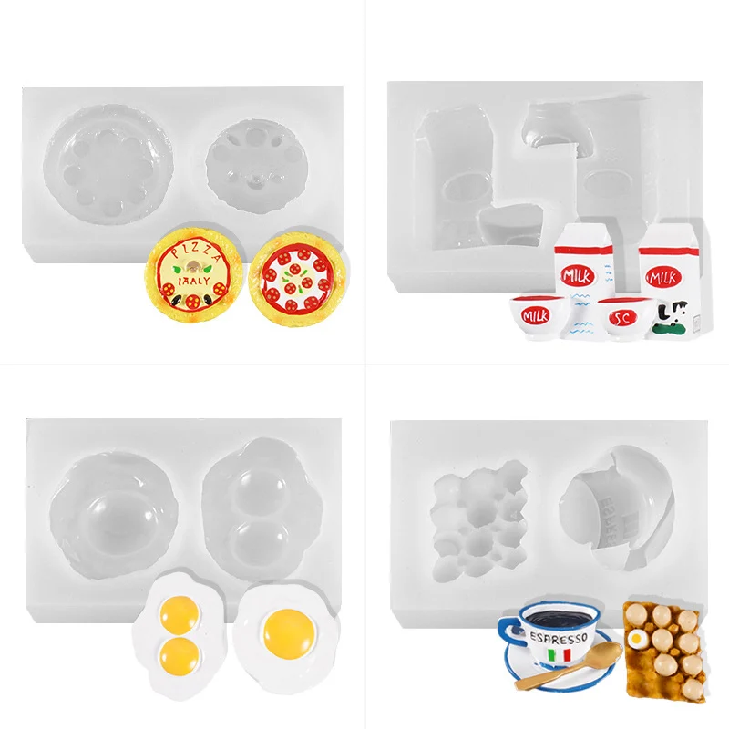 Modèles artisanaux de bricolage, Mini Simulation de nourriture/boulettes, matrice de moulage, pochoir multifonctionnel en Silicone souple pour décoration de gâteau, sucre