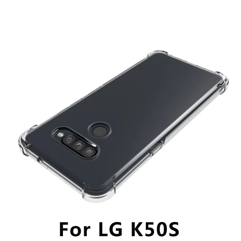 Air Cushion Case for LG K50S LGK50S LM-X540 Shockproof Airbag Clear Silicone TPU Back Cover Soft Case for LG K50S LGK50S LM-X540