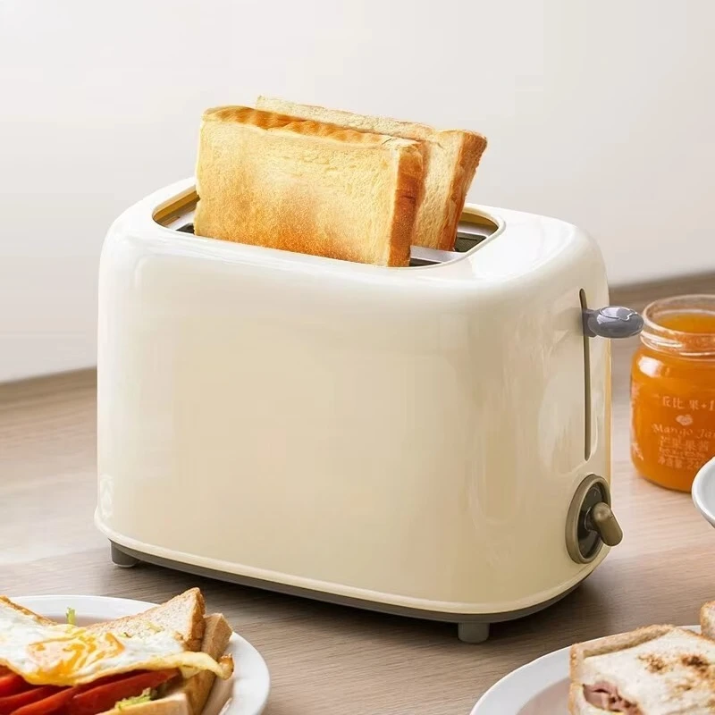 Electric Household Bread Maker with English Operating Language Breakfast Sandwich Toaster & Plastic Bread Slicer