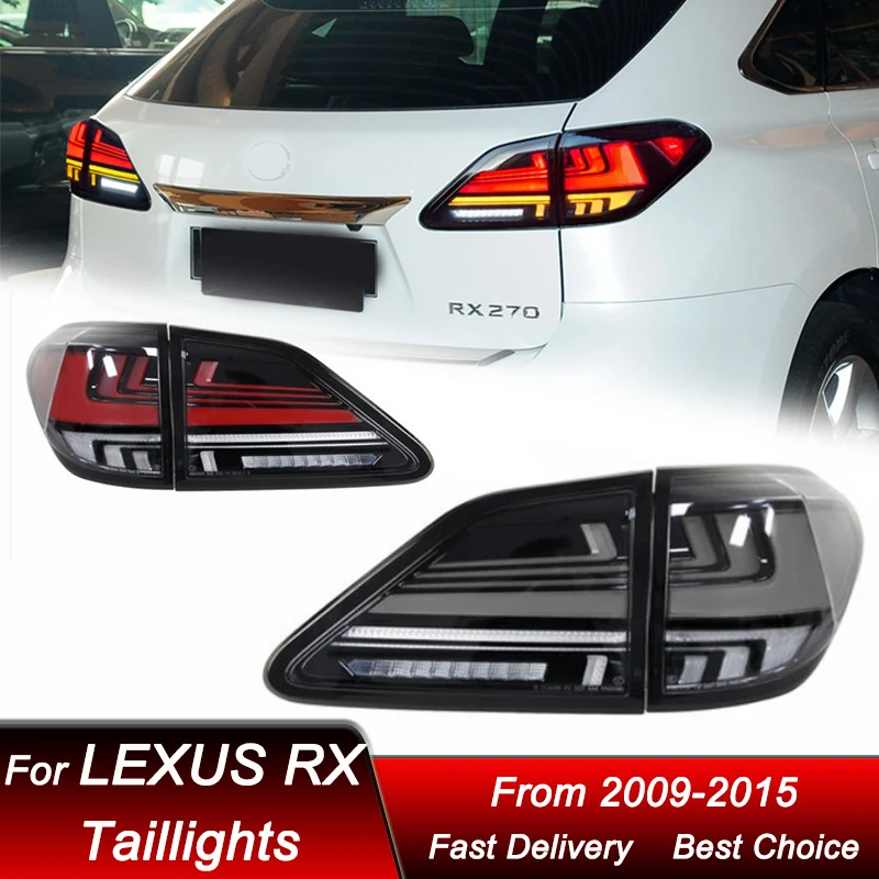 Car styling Tail Lights For Lexus RX RX270 RX350 2009-2015 new full LED Tail Lamp Dynamic Turn Signal Light Tail Lamp Assembly