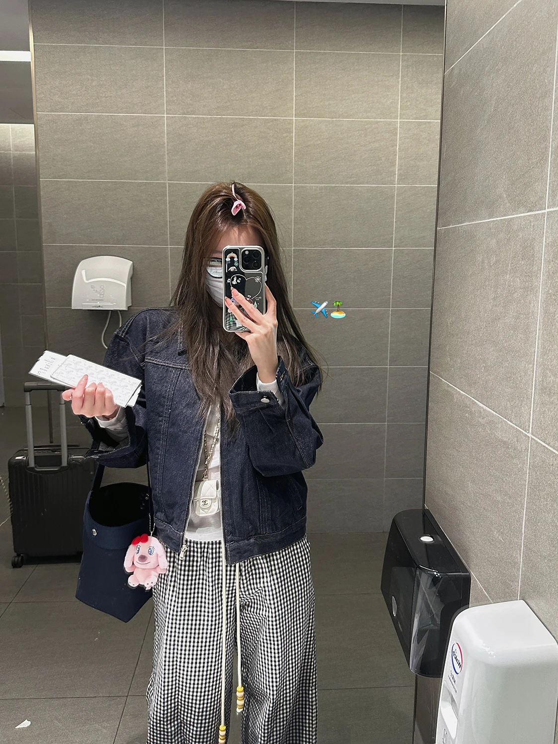 

Retro Waed Casual Long Sve Denim Jaet ort Sle Korean System Spring Opening Street Faion Straight Tube Regular Th...