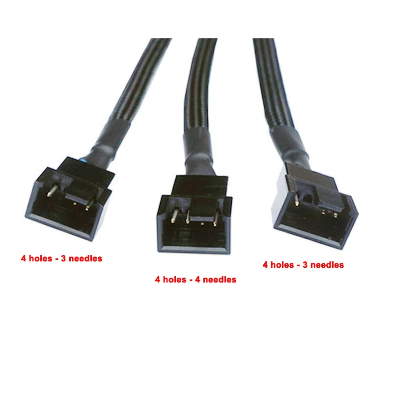 26cm 4 Pin Pwm Fan Cable 1 To 1/2/3/4 Ways Computer CPU Fan Splitter PC Fan Extension Power Cable Fan Cooling Y Splitter 1pcs - Image 3