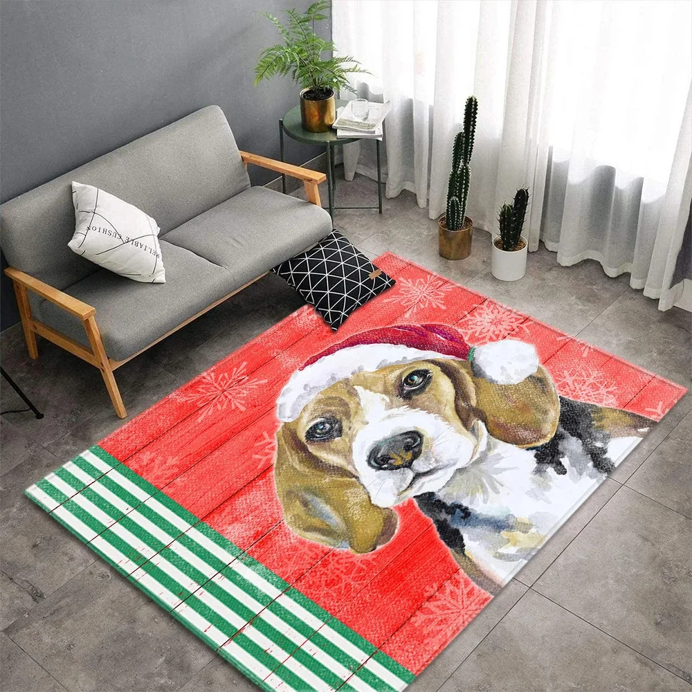 

Christmas Carpet for Living Room Home Decoration Rugs Santa Claus Kids Room Children Bedroom Bedside Mats New Year Gifts