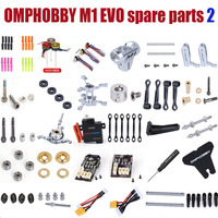 OMPHOBBY M1 EVO M1-EVO RC Helicopter Spare Parts Blade Motor ESC Receiver board Servo Swash Plate Main Rotor Shaft Bearing Set 2