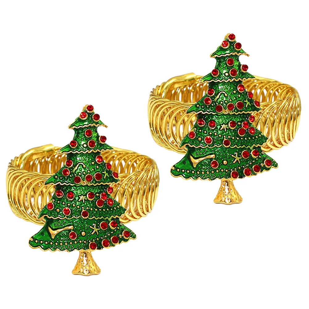 

2 Pcs Christmas Decor Curtain Clamp Spring Tieback Window Holdbacks Tape Fastener Magnetic Buckle Tiebacks