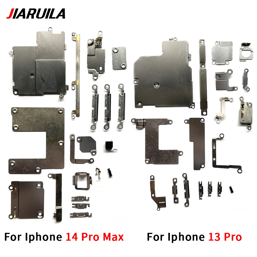 1set Full Set Metal + Screw New For Iphone 11 12 13 14 Pro Max Mini 14 Plus Inner Bracket Accessories Shield Plate Parts