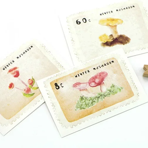 multi-use 5.2*8cm 54pcs Mini Card mushroom stamp design Scrapbooking party invitation cards valentine Christmas Scrapbooking