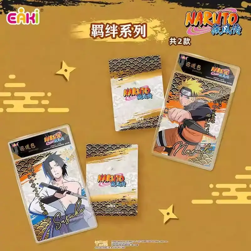 Echte Naruto Kaarten Doos Anime Figuur Kaart met Kaart Bakstenen Sasuke Collectie Flash Card Speelgoed Verjaardag Kerstcadeau voor Kinderen