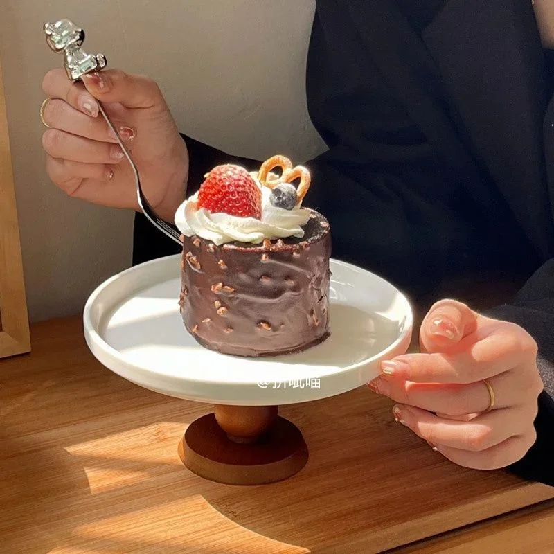 

Ceramic Cake Dessert Stand Key Storage Tray Fruit Snacks Display Rack For Wedding Birthday Party Decoration Plate Cupcake Holder