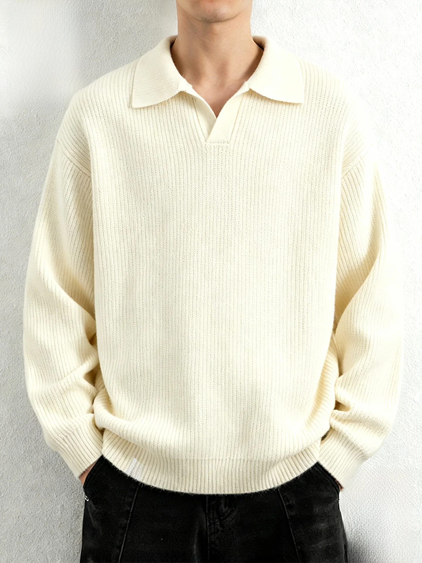 

M Knitted Ne Sweater Winter Loose Casual Color Monkey Face Design Polyester Blend Warm Thiened