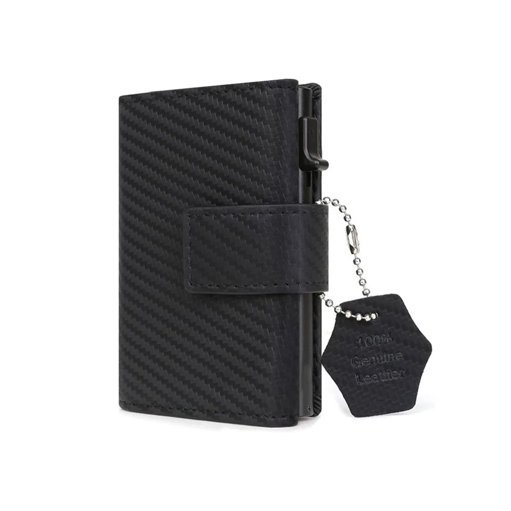 Man Wallet Replacement Zipper Pocket Boyfriend Purse Carbon Fiber