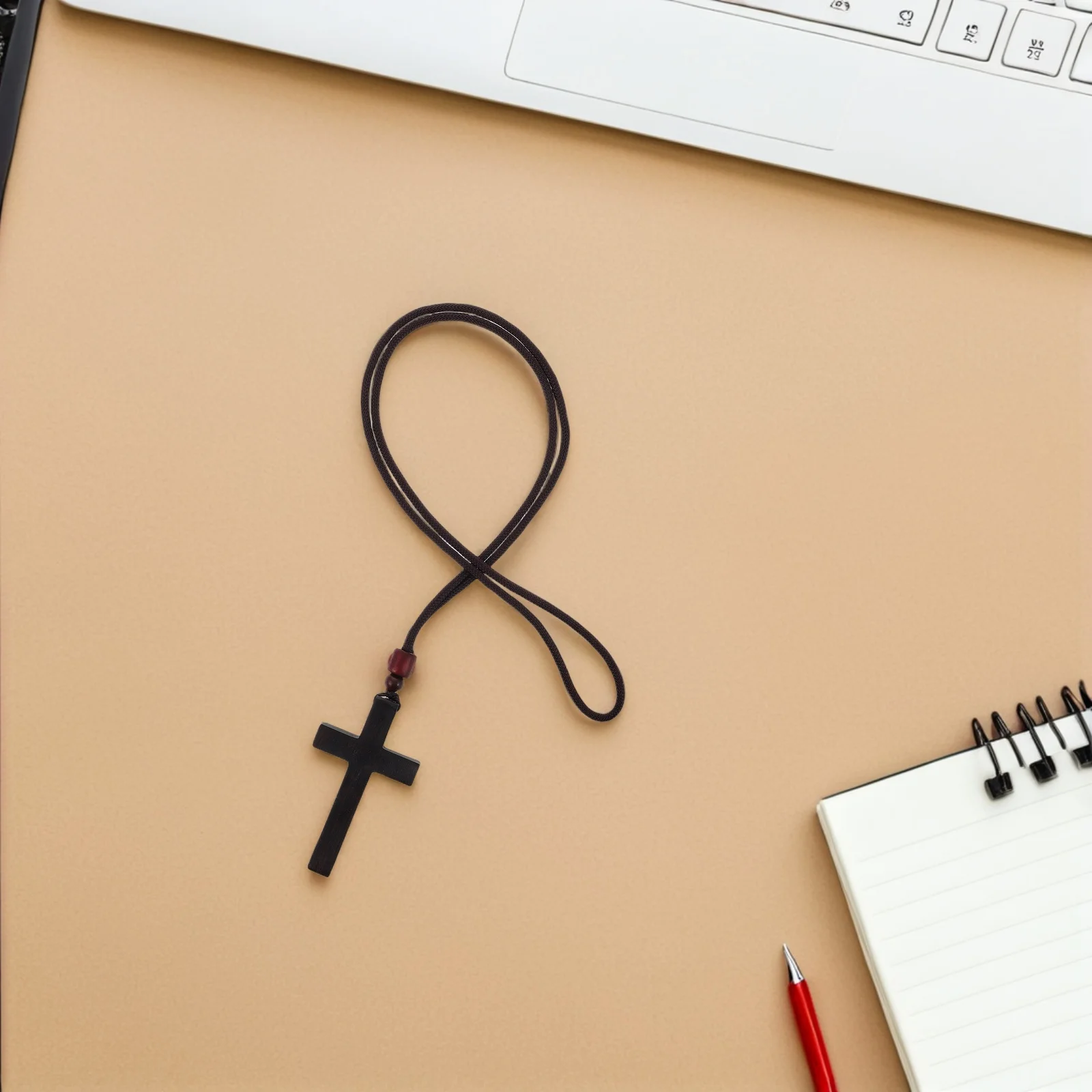 

2Pcs Wooden Cross Pendant Vintage Style Car Rear View Mirror Charm Pendant Religious Car Accessories Hanging Decoration