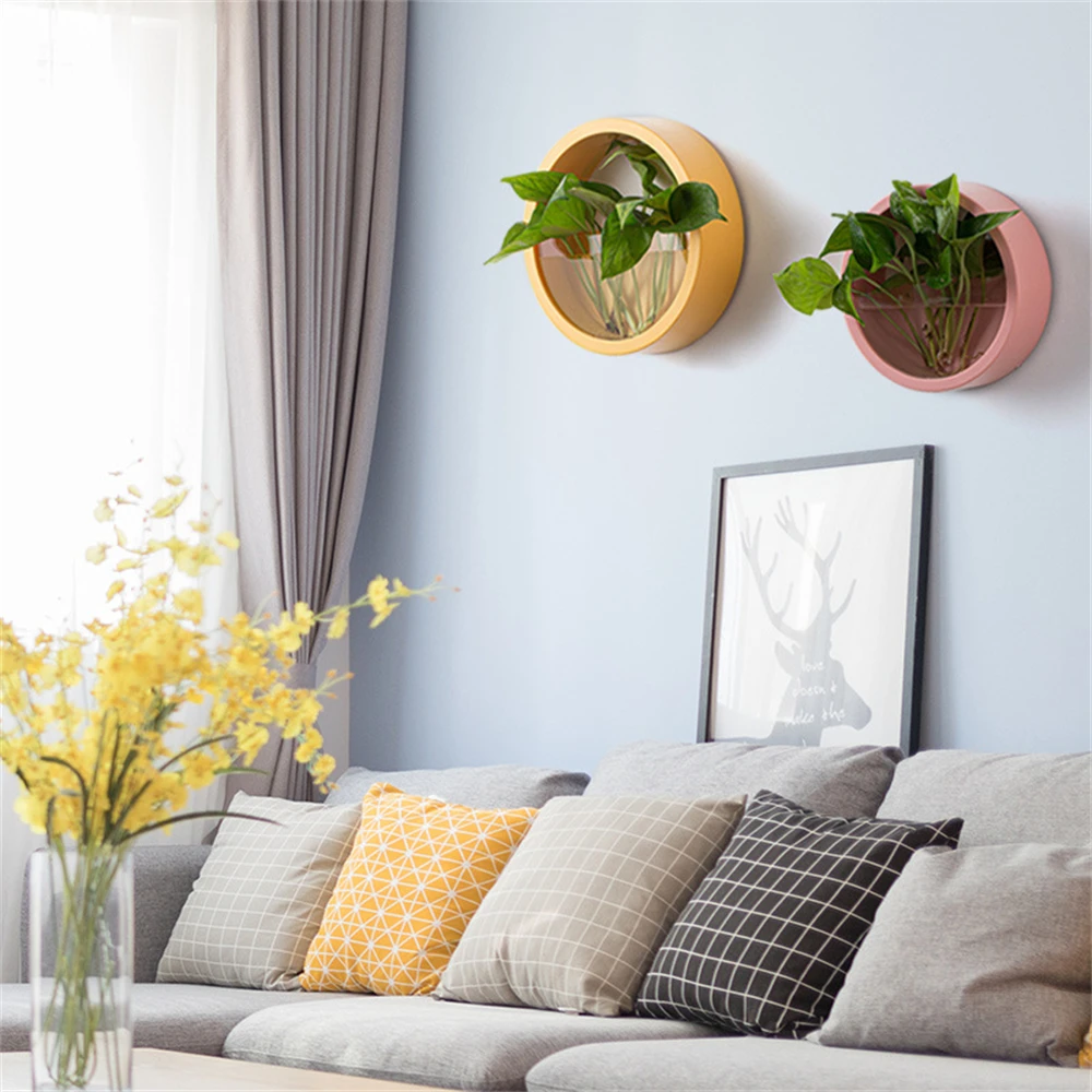 Wall Hanging Flower Pot Room ABS Four-color Nordic Hanging Basket Garden Pots Home Decoration Accessories Plant Garden Supplies