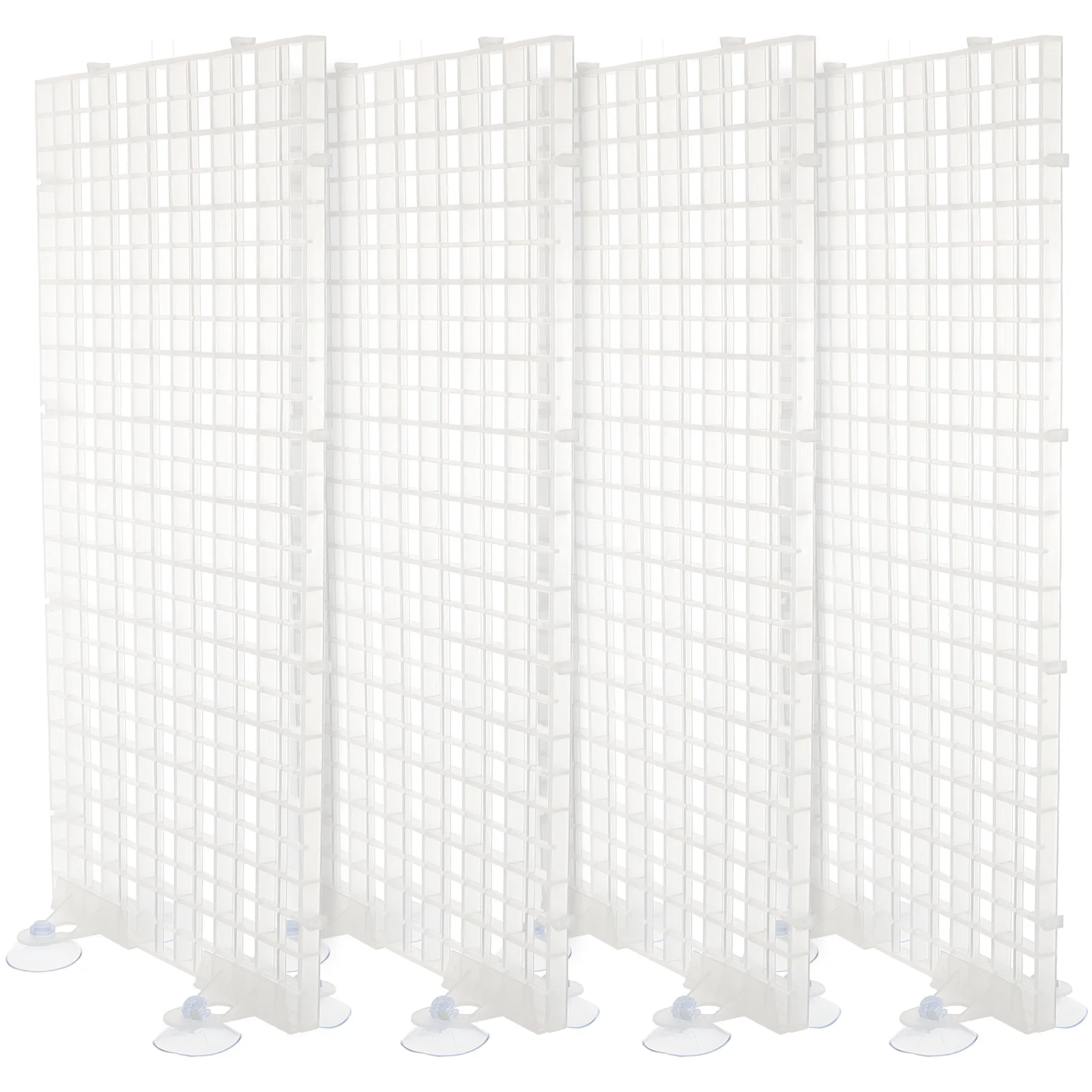 

1Set Lattice Plate for Aquarium 30x15cm Clear Splicable Grid Panel Set Includes 4 Suction Cups Fish Tank Compartment