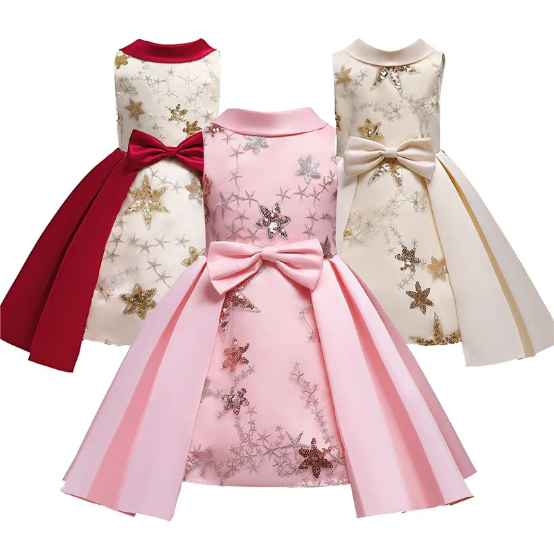 

Summer Girls Christmas Flower clothing Girl Princess Costume Dresses Girl Party Children Prom Gown Vestido Formal Dress