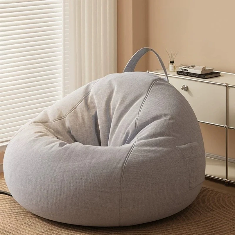 Sofás Puff Modernos para Dormitorio, Sofás Puff Suaves de Estilo Francés para Exteriores, Sofá Puff Individual para Relajarse, Relleno para Puff, Muebles de Patio