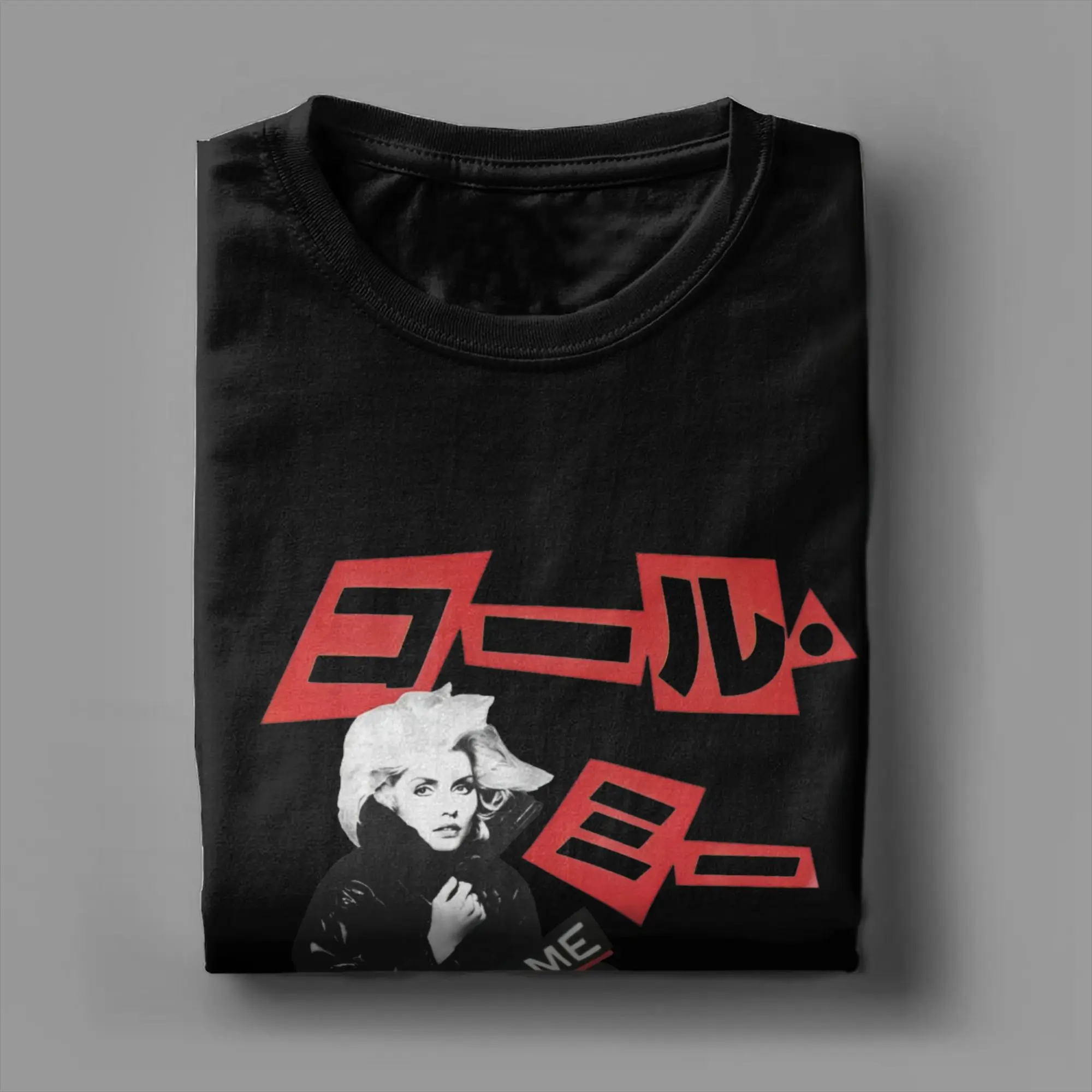 الرجال Blondies اتصل بي تي شيرت خمر الفرقة المغني 100% الملابس القطنية خمر قصيرة الأكمام الياقة المستديرة المحملة حجم كبير تي شيرت #3