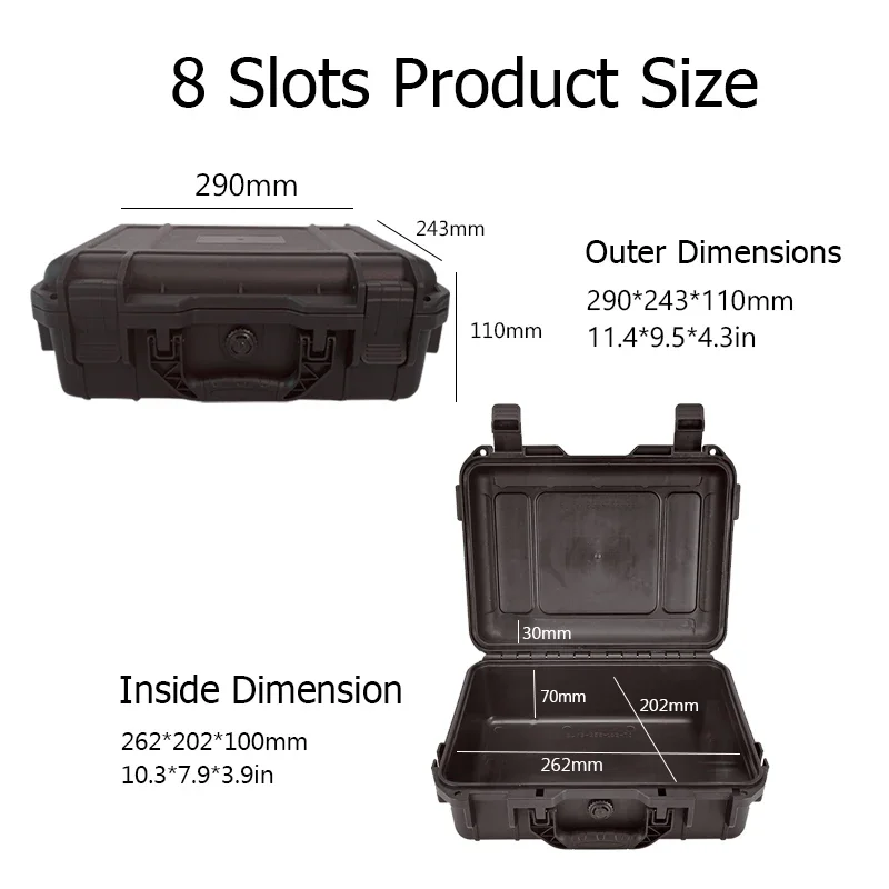 8-Grid High-End Watch Case Collection Watch Antique Protection Safety Box Colorful Sponge Thickened Moisture-Proof Watch Box