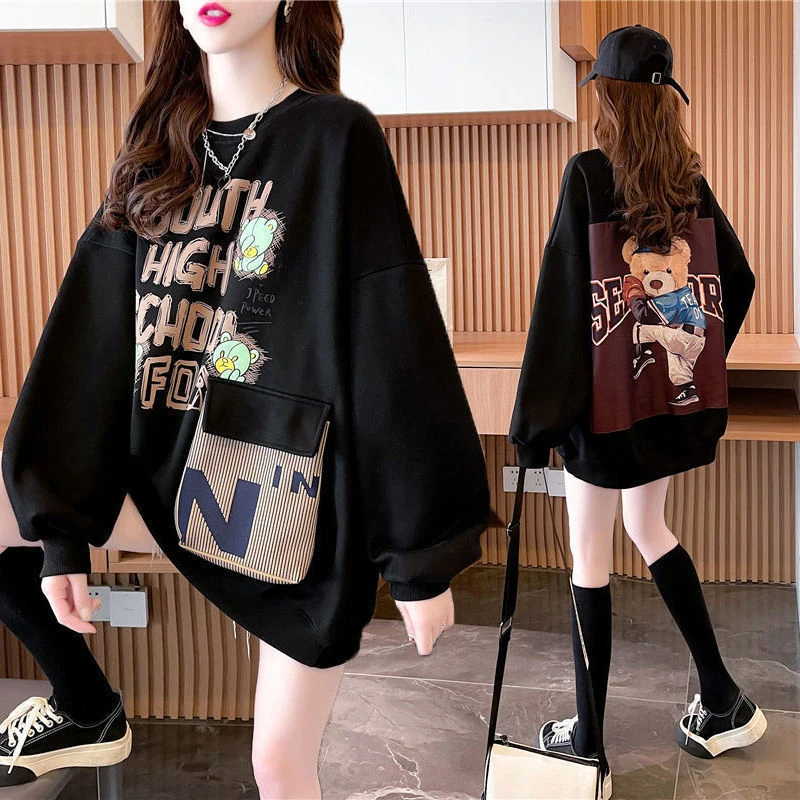 

Streetwear Woman Tops Pulovers Star Clothes Vintage Aesthetic Sweatshirts Women 2023 Korean Fashion Sweatshirt Graphic Coquette