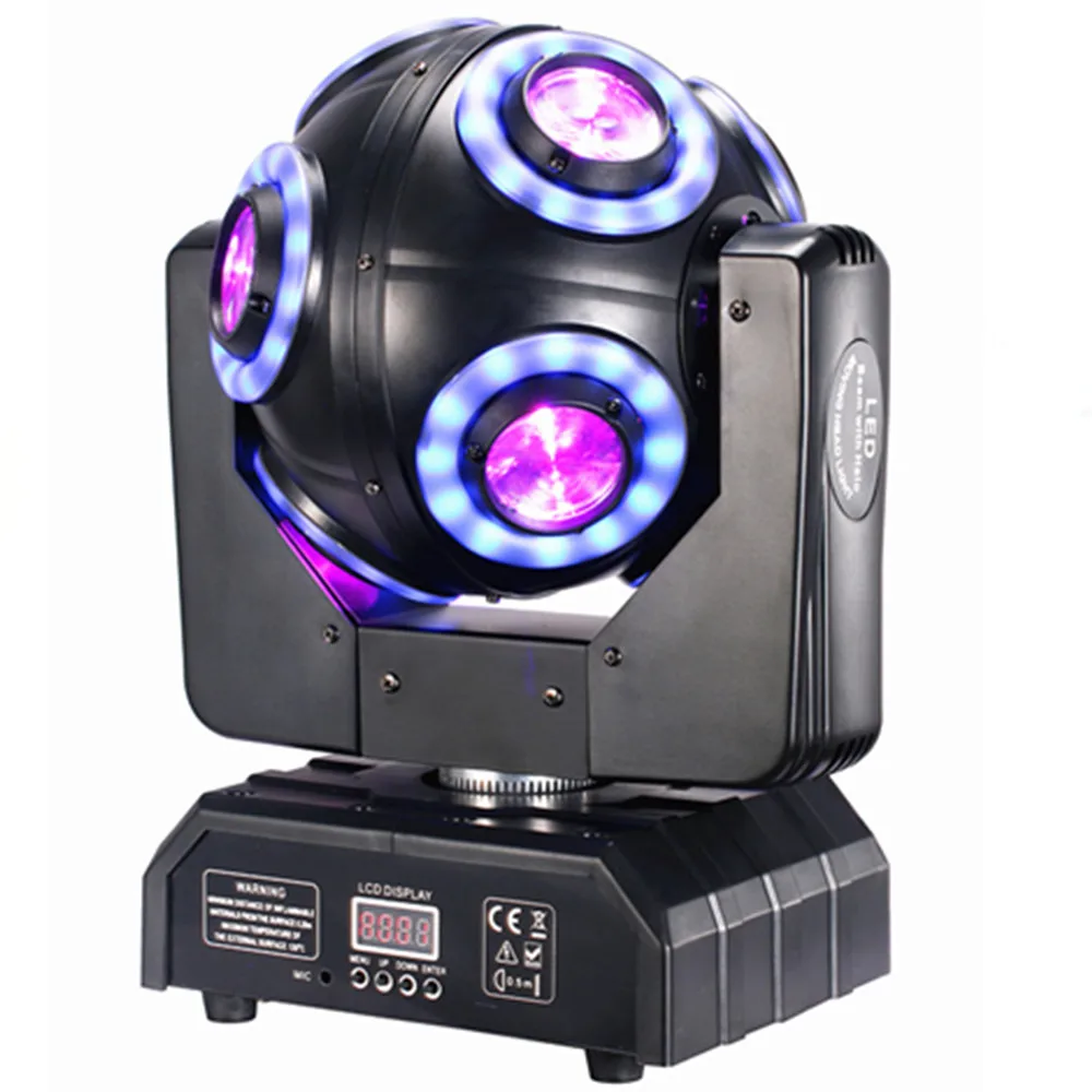 led moving head beam light com halo rgbw 4in 150w 8x15w led dj stage tilt scan rotacao de 360 dmx 512 disco bar dj 01