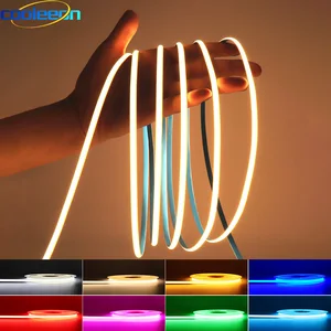 FOB COB -LED -Streifen 12V 24 V DC DC RA90 Flexible hochhellblau weiß weiß weiß rot grün rosa Farbe gelbe LED -Klebeband 3 mm 5 mm 8 mm 10 mm 10 mm Lichtstange für Home Decoration 6 HauptlED -Verkauf 10mm hohe Helligkeit - №1